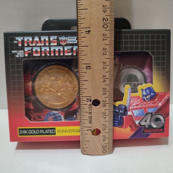 Transformers 40th Anniversary 24k Gold Plated Coin Limited Edition Collectible - Picture 3 of 6